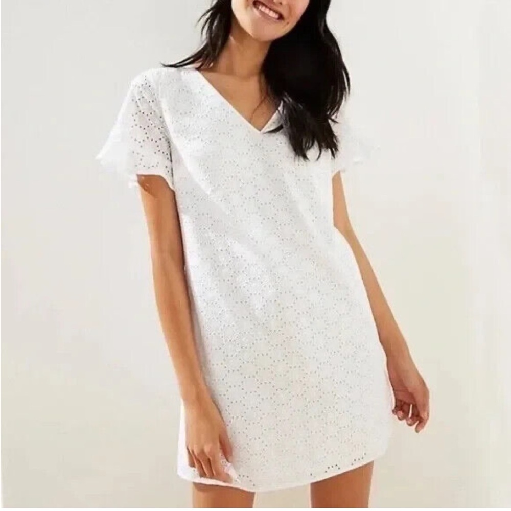 LOFT white dress